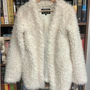 Ambiance Off-White Teddy Jacket